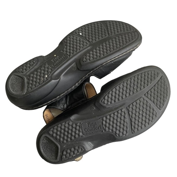 FINN COMFORT Leather Velcro Strap Sandals Black  38 EU - Picture 7 of 9